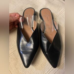 Paolo Black Leather Flats